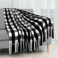 thumbnail image 1 of Fluffy Chenille Knitted Throw Blanket Decorative Fringe for Bed Sofa Couch Chair, 1 of 9