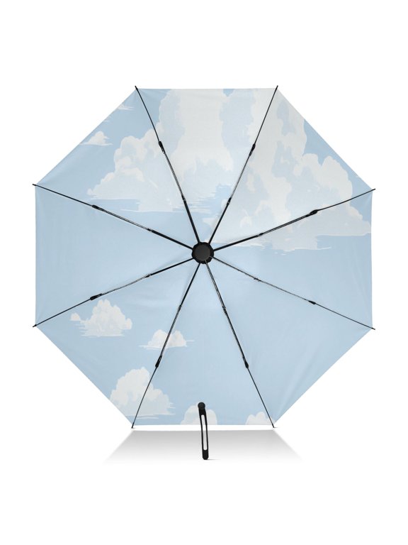Fluffy Clouds Extra Large Automatic Umbrella, UV Protection, Waterproof, Auto Open and Close