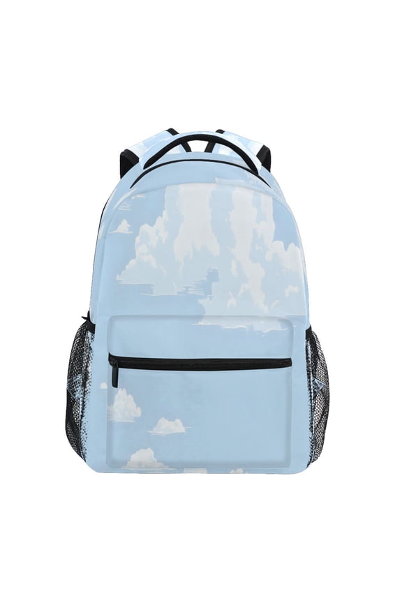 Fluffy Clouds Stylish Large Backpack 15L Self-Standing Durable Twill for School, Office and Travel Use