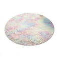 thumbnail image 1 of Fluffy Colorful Shag Round rainbow Rug Plush Rug Area Carpet For Kids Girls Living Room Bedroom Decor Multicolor Area Rug (Round) for Bedroom Living Room, 1 of 5