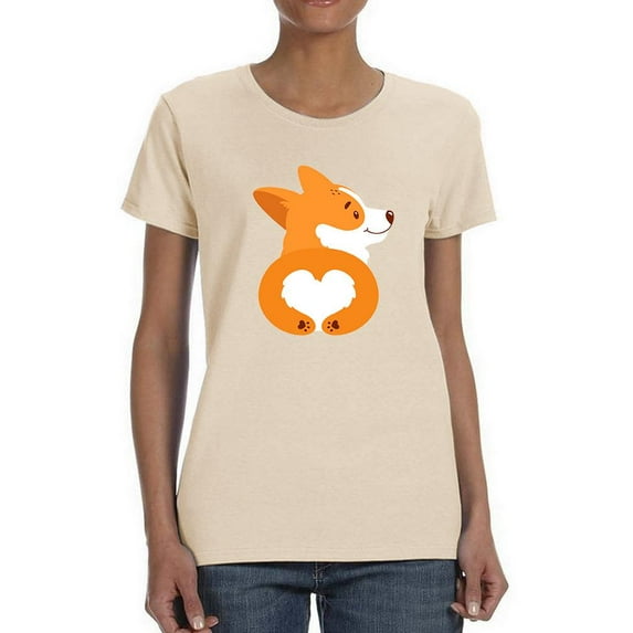 Fluffy Corgi Booty T-Shirt Women -Image by Shutterstock, Female 3X-Large