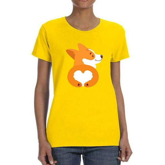 Fluffy Corgi Booty T-Shirt Women -Image by Shutterstock, Female 4X-Large