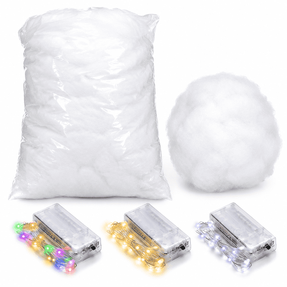 Fluffy Cotton with 3 Cloud LED Light DIY Light Kit