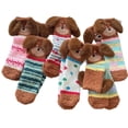 thumbnail image 1 of Fluffy Cozy Plush Soft Slipper Socks for Fall Winter Gifts Warm Sleeping Home 5/6 Pairs, Tan, 6-11, 1 of 5