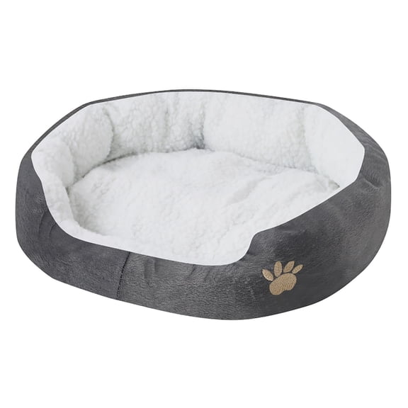 Fluffy Dog Beds for Small Medium Large Dogs & Cats 18 inch, Machine Washable Dog Bed, Rectangle Breathable Soft Calming Sleeping Pet Beds Warming with Waterproof & Non-Slip Bottom