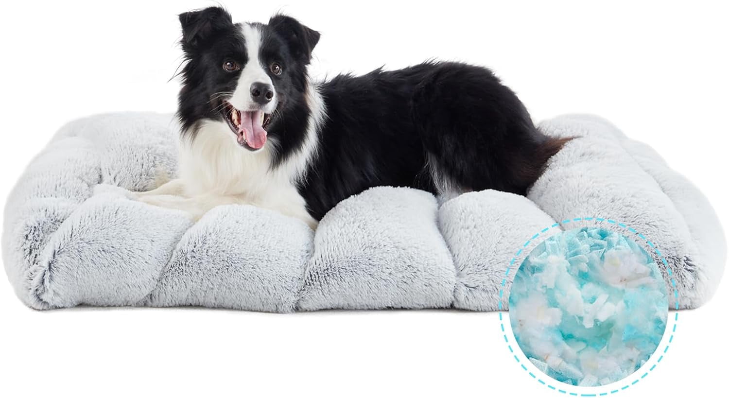 Fluffy Dog Beds XLarge Sized Dogs, Plush Faux Fur Dog Crate Bed, XL Dog ...