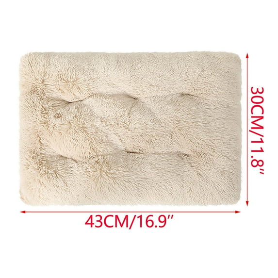 Fluffy Dog Crate Bed for Medium Dogs, Plush Faux Fur Dog Crate Pad, Calming Anti Anxiety Medium Dog Bed for Crate, Washable Soft Warm Dog Crate Mat -11.8x16.9 inches