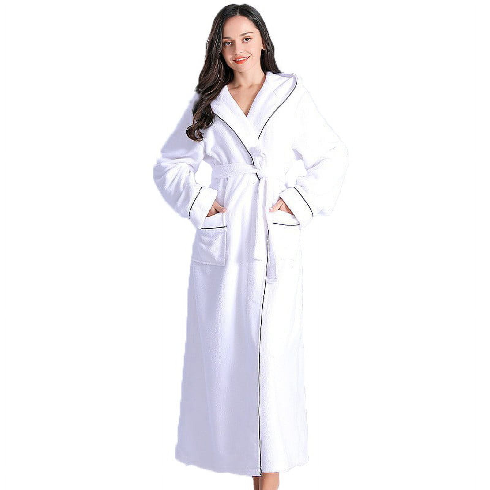 Women Men Elegant fur Thickening Flannel Extra Long Thermal Bathrobe Winter  Kimono Warm Bath Robe Dressing Gown Plus Size Robes | Wish
