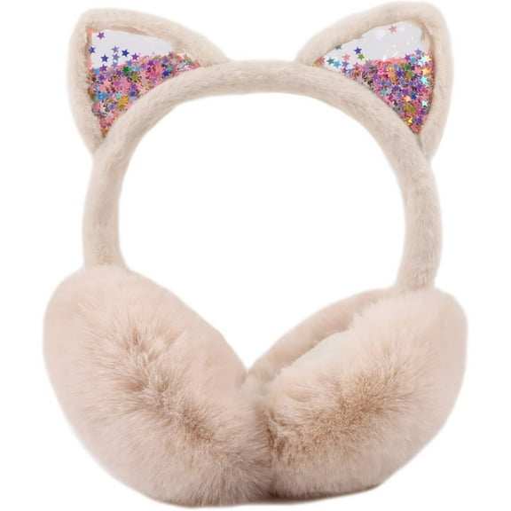Fluffy Ear Muff for Women Plush Foldable Earmuffs Kids Winter Earmuffs Girls Boys Cold Weather Ear Warmer