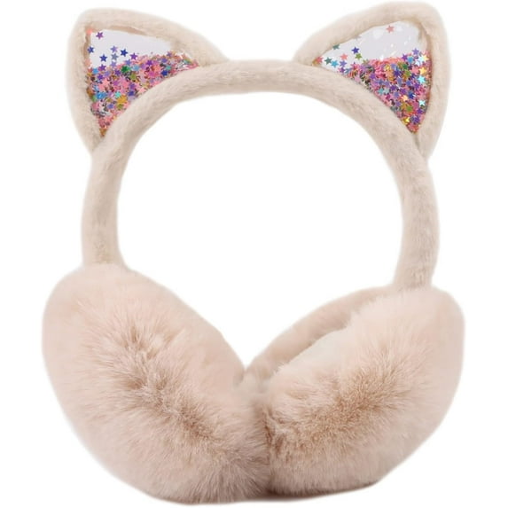 Fluffy Ear Muff for Women Plush Foldable Earmuffs Kids Winter Earmuffs Girls Boys Cold Weather Ear Warmer