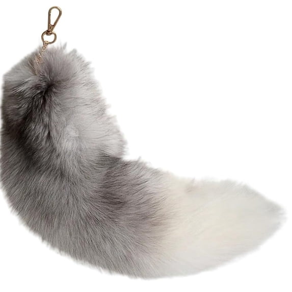 Fluffy Fake Tail Keychain, Cosplay Accessory with Soft and Thick for Women's Bag Decoration Halloween Party Costume