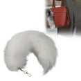 thumbnail image 1 of Fluffy Faux Fox Tail Keychain, Plush Keychain, Soft Fur, Realistic Colors, Durable, Perfect for Cosplay, Renaissance Fairs, 14.96 Inches, 1 of 7