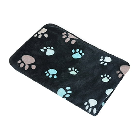 Fluffy Pet Blanket for Dogs and Cats, Super Soft Warm Throw with Paw Print, Machine Washable Dog Cat Blanket for Bed Couch Sofa, Cozy Indoor Pet Mat
