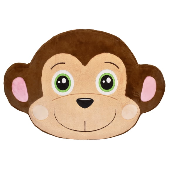Fluffy Floor Cushion Comfy Monkey Inflatable Floor Pillow, Kids' Soft and Cozy Floor Seat, Colorful Room Dcor for Bedroom or Playroom, Boys & Girls Ages 3+