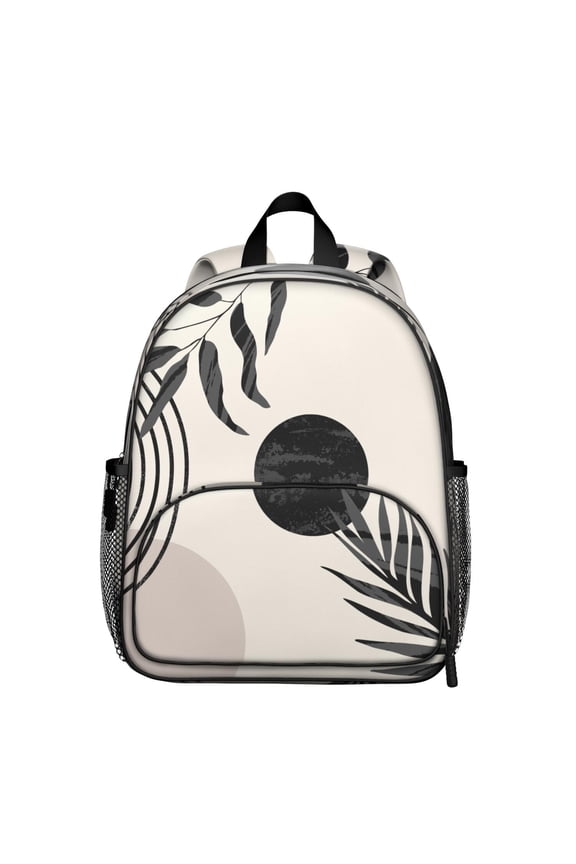 Fluffy Fox Cartoon Backpack with Sky & Tree Pattern - Waterproof & Padded for School Use