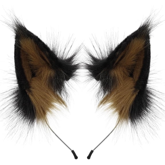Fluffy Fox Cat Ears Headband, Cute Animal Hairband for Halloween Cosplay Party and Costume