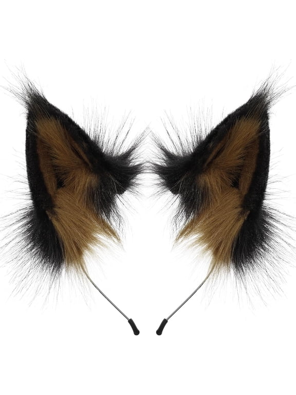 Fluffy Fox Cat Ears Headband, Cute Animal Hairband for Halloween Cosplay Party and Costume
