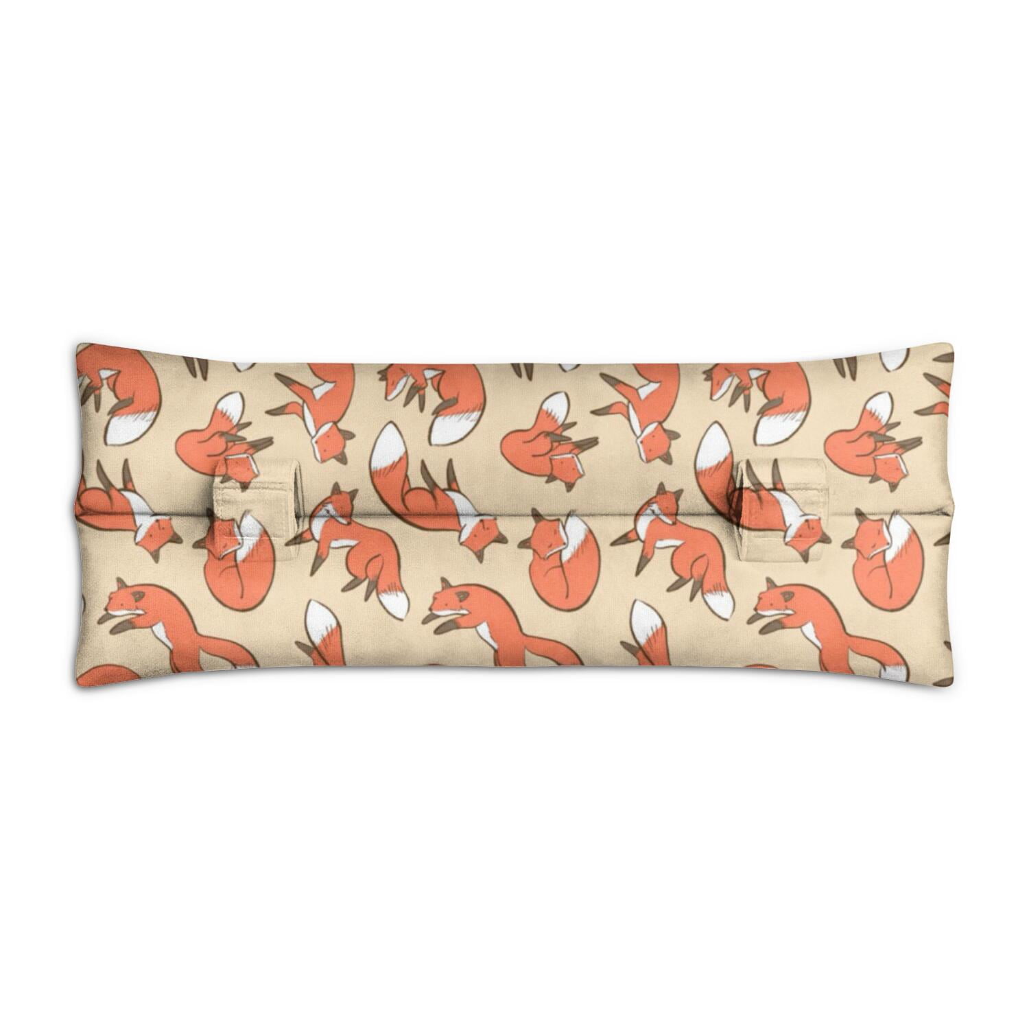 Fluffy Fox Print Post Surgery Seatbelt Pillow - 2-Inch Thick Mastectomy Cushion for Car with Double Straps, Skin-Friendly for Heart & Breast Recovery (Cute Wild Tree Pattern)