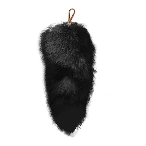 Fluffy Fox Tail Keychain - Soft Artificial Fur Cosplay Accessory for Women, Cute Bag Charm & Keyring Pendant, Perfect Gift for Furry Lovers & Anime Fans