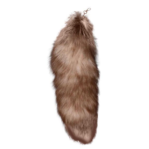 Fluffy Fox Tail Keychain - Soft Artificial Fur Cosplay Accessory for Women, Cute Bag Charm & Keyring Pendant, Perfect Gift for Furry Lovers & Anime Fans