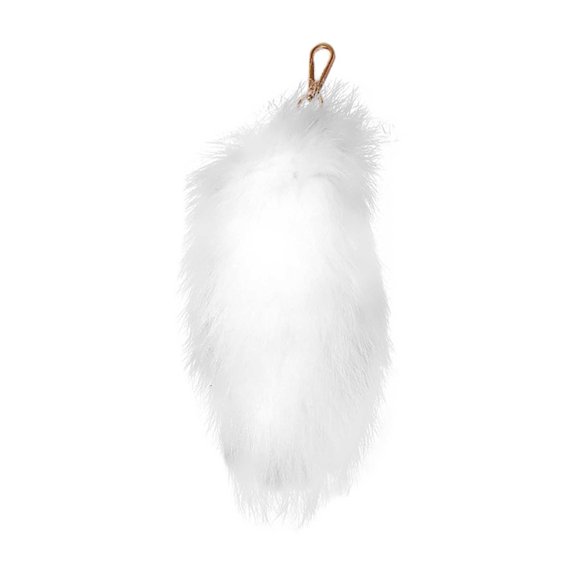 Fluffy Fox Tail Keychain - Soft Artificial Fur Cosplay Accessory for Women, Cute Bag Charm & Keyring Pendant, Perfect Gift for Furry Lovers & Anime Fans