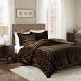 Fluffy Fur Comforter King Set, Super Soft & Warm Fluffy Chocolate