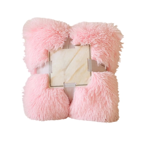 Fluffy Fuzzy Faux Fur Throw Blanket for Couch, Soft Sherpa Fleece Cozy Gifts for Women Men, Plush Bed Blanket Christmas Room Decor, Thick Warm Minky Teen Gifts Winter Bedding 51"*63"