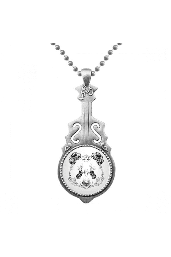 Fluffy Giant Panda Animal Portrait Pendant Jewelry Music Guitar Torque Hangtag