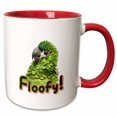 thumbnail image 1 of 3drose, Fluffy Hahns Macaw, 15oz Two-tone Red Mug, 1 of 6