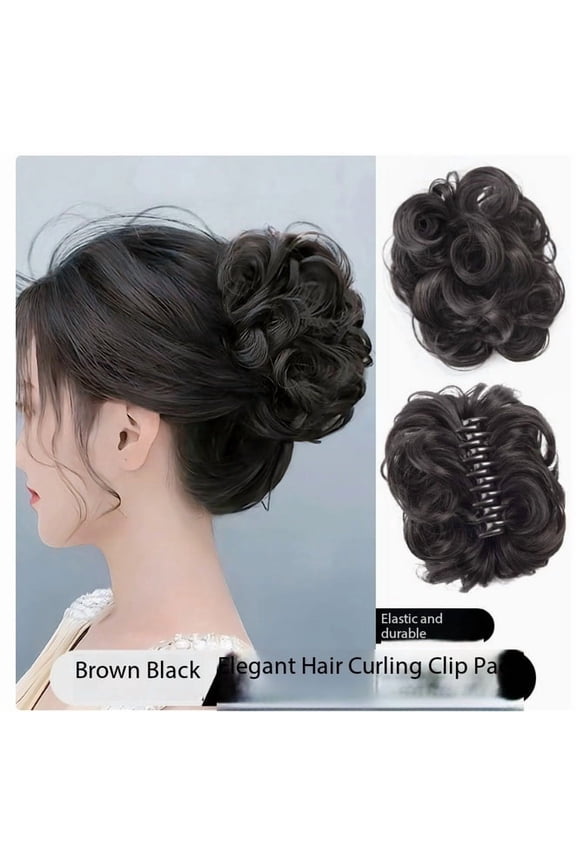 Fluffy Hair Bun Clip for Women - Effortless Curly Updo Styling Tool