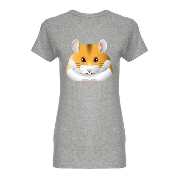Fluffy Hamster Reaction Shaped T-Shirt Women -Image by Shutterstock, Female Medium