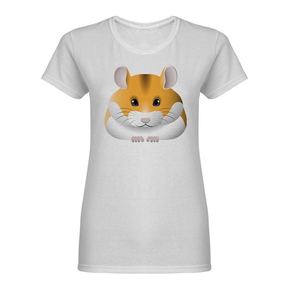 Fluffy Hamster Reaction Shaped Tee Women's -Image by Shutterstock