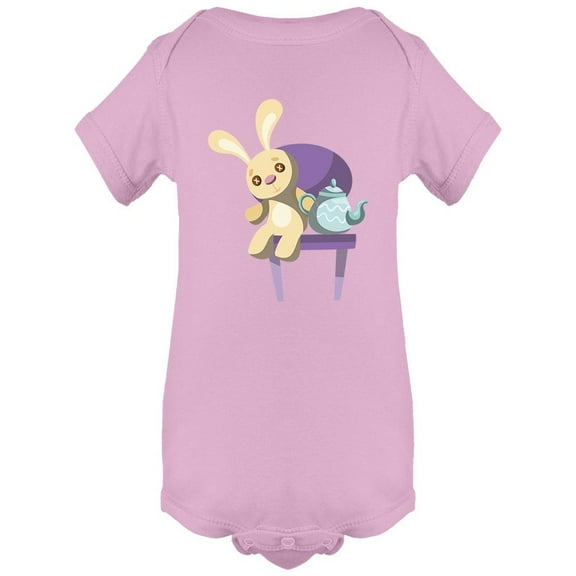 Fluffy Hare Toy Bodysuit Infant -Image by Shutterstock,  12 Months