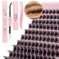 Fluffy Lash Extension Kit Thick Eyelash Extension Kit Cluster Lashes Individual Eyelashes Kit
