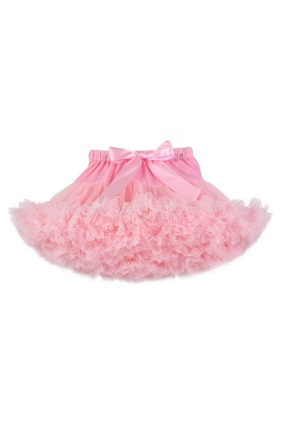Fluffy Layered Tutu For Girls | Pink Chiffon Tutu Skirt | Bubble Gum Birthday Tutu | Adjustable Waist Pink Tutu