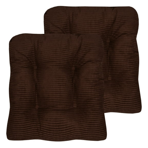 Fluffy Memory Foam Non Slip Chair Cushion Pad 2 Pack Chocolate