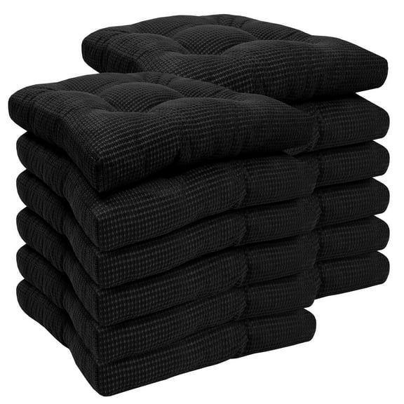 Fluffy Memory Foam Non Slip Chair Cushion Pad - Black
