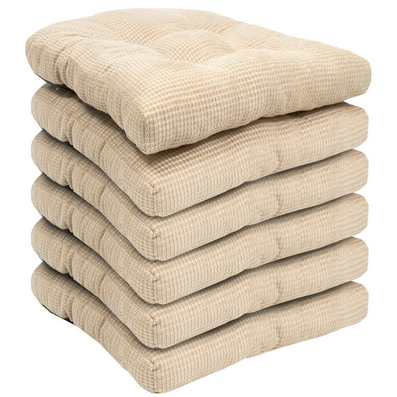 Fluffy Memory Foam Non Slip Chair Cushion Pad Linen