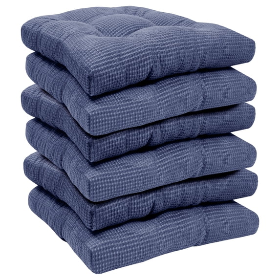 Fluffy Memory Foam Non Slip Chair Cushion Pad - Navy