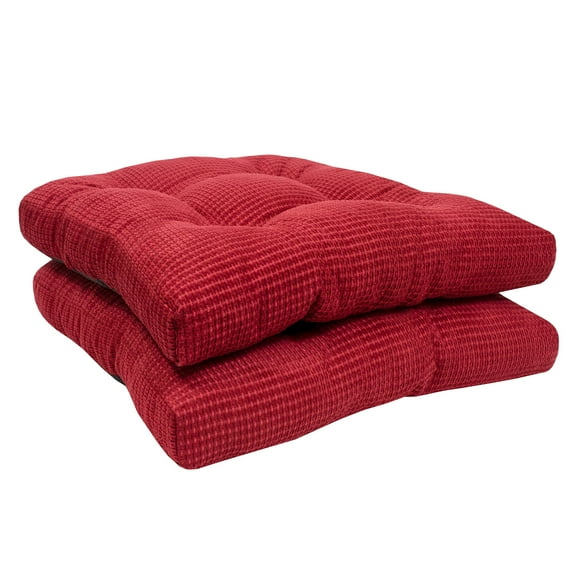 Fluffy Memory Foam Non Slip Chair Cushion Pad - Red