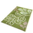 thumbnail image 1 of Fluffy Microfiber Bathroom Rugs Green leaves Pattern 16 x 24inch Soft Plush Absorbent Non-Slip Backing Bath Mats Machine Washable, 1 of 6