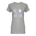 thumbnail image 1 of Fluffy Narwhal In The Sea Design Shaped T-Shirt Women -Image by Shutterstock, Female Small, 1 of 2