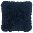 thumbnail image 1 of Fluffy Navy Shag Accent Throw Pillow, 1 of 5