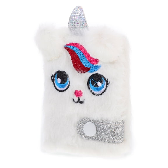 Fluffy Note Book Notebook for Writing Writing Accessory Plush Notebook White 10.00X7.50X2.20CM