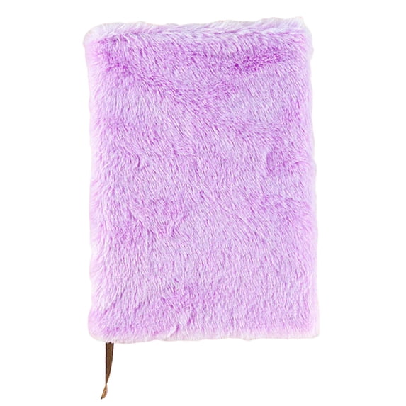 Fluffy Notebook, A5 Cute Plush Soft Cover Lined Journal 160 Pages Gradient Colored Fuzzy Diary Notebook with Bookmark for Writing Notes Journaling Gift Use Composition Notebook Classroom Must Haves