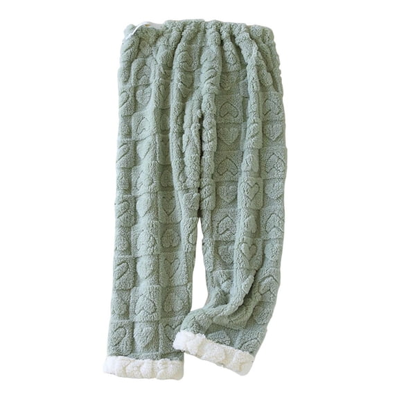 Fluffy Pajama Pants for Women Comfy Fuzzy Pj Bottoms with Pockets Drawstring Fleece Sleepwear Soft Winter Warm