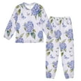 thumbnail image 1 of Fluffy Pajamas Set Fuzzy Winter Warm Pj Sets Pullover Tops and Long Pants Blue Hydrangea X-Large, 1 of 8