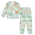 thumbnail image 1 of Fluffy Pajamas Set Fuzzy Winter Warm Pj Sets Pullover Tops and Long Pants Cute Airplanes X-Small, 1 of 8