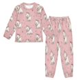 thumbnail image 1 of Fluffy Pajamas Set Fuzzy Winter Warm Pj Sets Pullover Tops and Long Pants Dogs Wearing Bows X-Large, 1 of 8