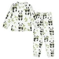 thumbnail image 1 of Fluffy Pajamas Set Fuzzy Winter Warm Pj Sets Pullover Tops and Long Pants Panda Eating Bamboo X-Small, 1 of 8